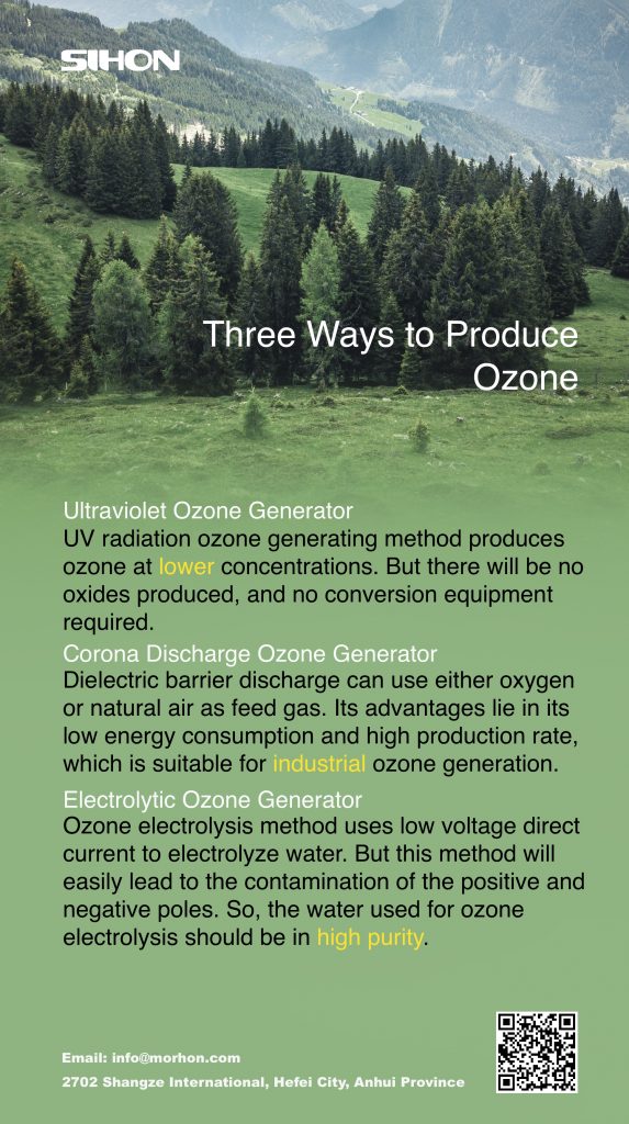 Three Ways To Produce Ozone